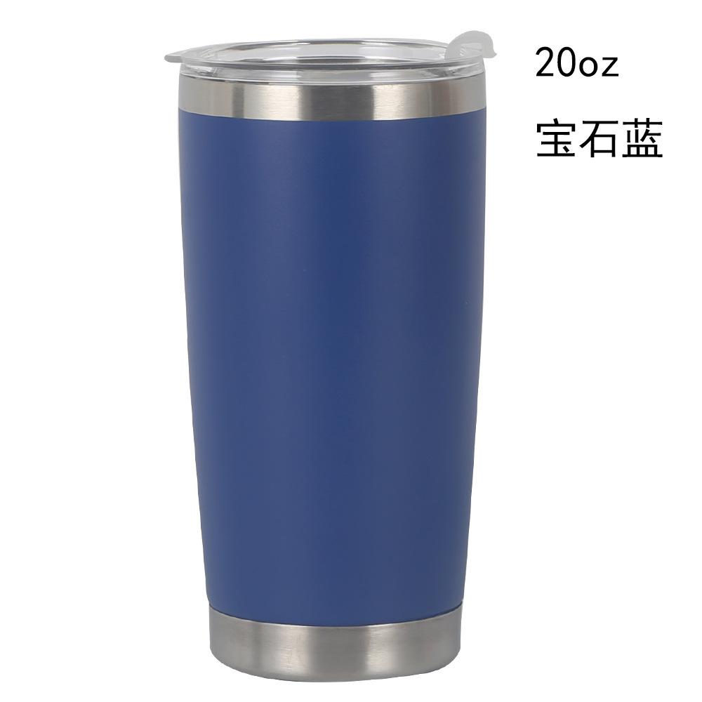 20oz Mehrfarbiger Edelstahl Auto-Becher 304 Innenleben Isoliertes Thermosgefäß, Tragbarer Auslaufsicherer Reise-Kaffeebecher
