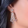 Trendy Rhinestone Christmas Tree Earrings - Long Studs for Women