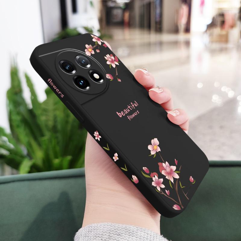 

Beautiful Peach Phone Case For Oneplus 12 12R 11 11R 10 10R 10T 9R 9RT 9 8T 8 7 7T Pro 5G Liquid Silicone Cover OnePlus 12 5G чёрный