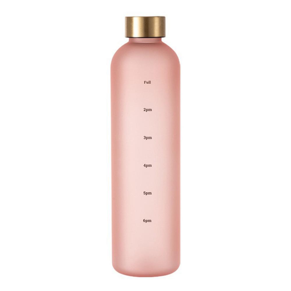 Bottiglia d'Acqua da 1L con Indicatore del Tempo Riutilizzabile Antigoccia Borraccia Sportiva per Fitness Sport Esterni Viaggio Bottiglie Bevande Opache