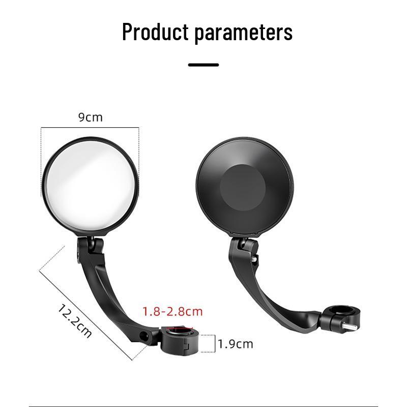 Adjustable HD Convex Bicycle Rearview Mirror for Road and Mountain Bikes
