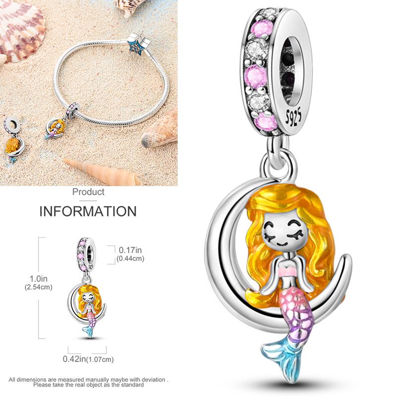 Charms Bead Copper Starlit Sky Moon Sun Earth Universe Charm Fit Bangle Bracelet Necklace Diy Jewelry