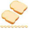 Mini Artificial Bread Fake Toast Slices High Realism Simulation Food Props Bakery Kitchen Party Decoration Realistic 10pc/lot
