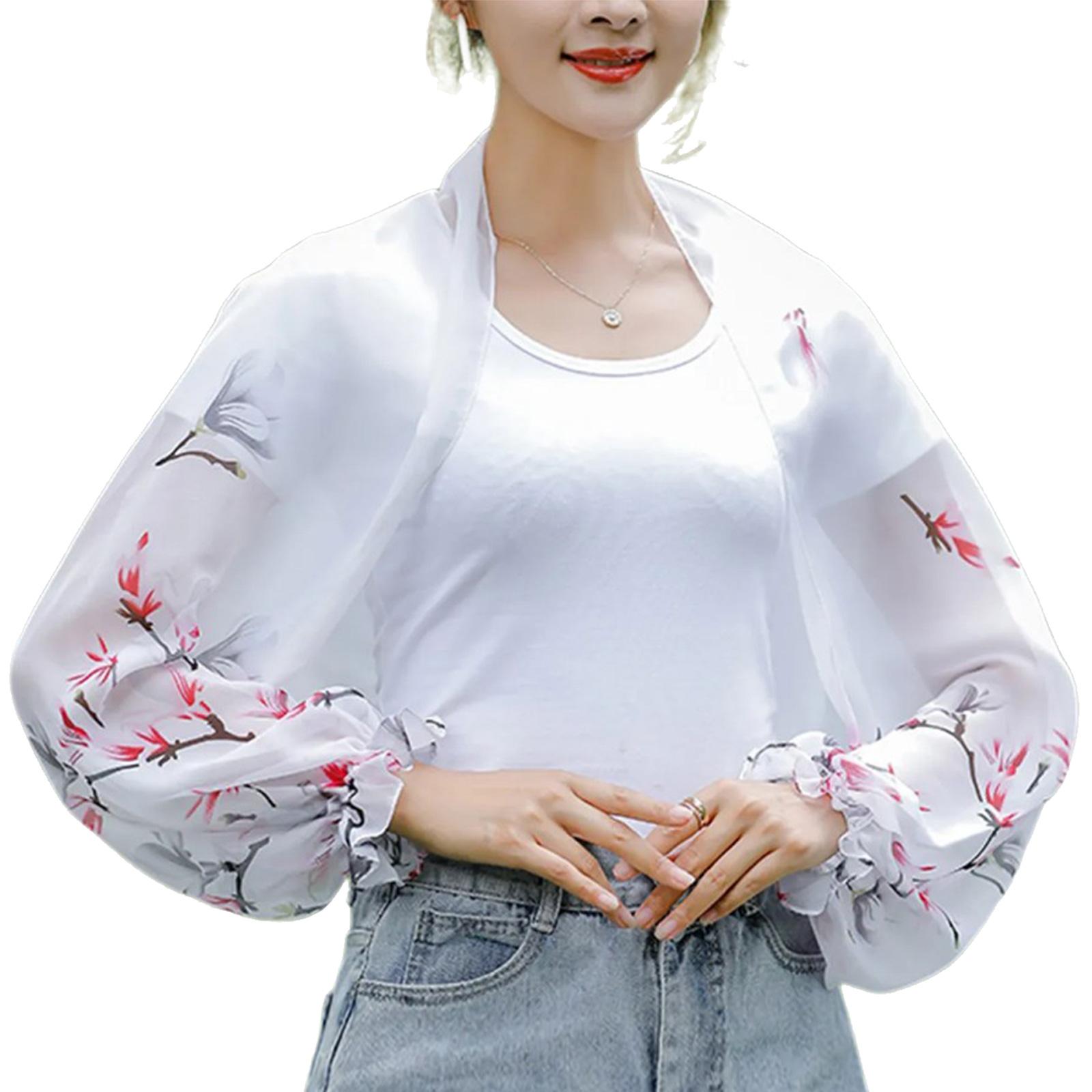 

Дышащий шифоновый солнцезащитный рукав-накидка с охлаждающим эффектом для женщин для занятий спортом на открытом воздухе, повседневной езды, велоспорта 12