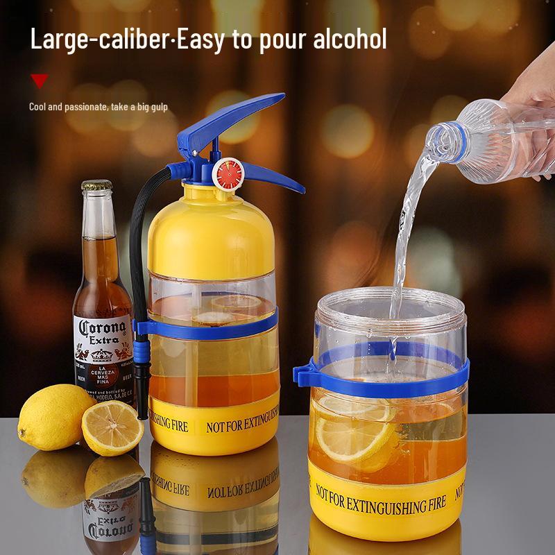 Influencer Drinkware: Manual Fire Extinguisher Alcohol Cannon & Beer Dispenser
