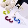 Niche Design Sense, Color Phone Line, Circle Earrings, Fashionable Temperament, Face, Thin Small Spring Earrings