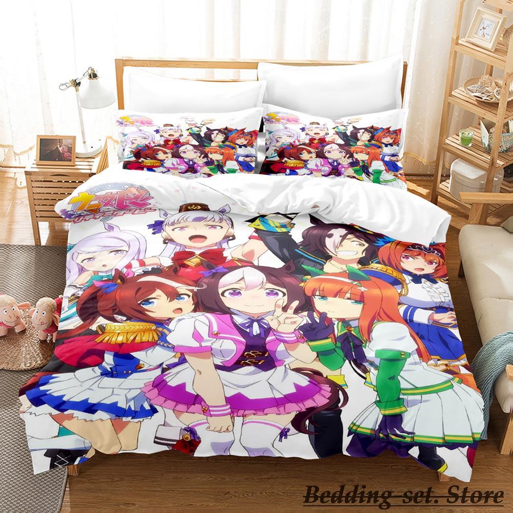 Pretty Derby Bedding Set Single Twin Full Queen King Size Bed Set Adult Kid Bedroom Duvetcover Sets Anime Parure De Lit Bed
