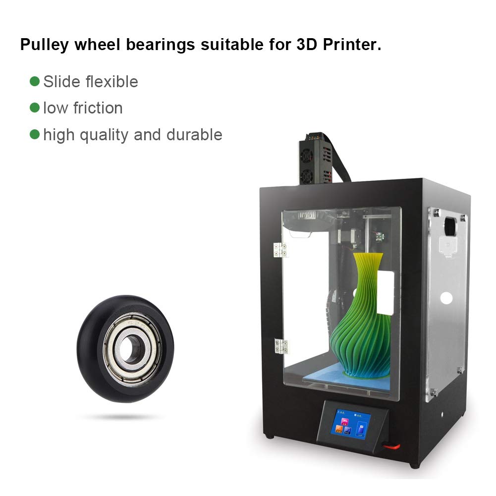 9 Stück 3D-Drucker Kunststoff-Riemenscheibe Linearlager Aluminium-Riemenscheiben Radlager, Linearlager-Riemenscheibe für 3D-Drucker