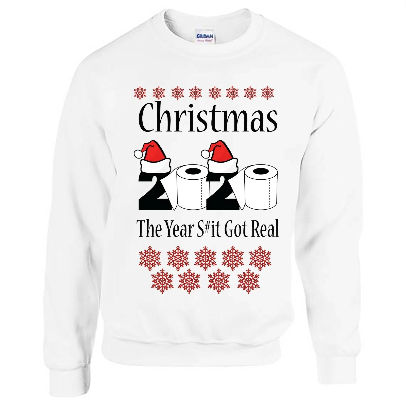 Christmas Jumpers 2020 The Year Sh#t Got real Novelty/Fun/ L