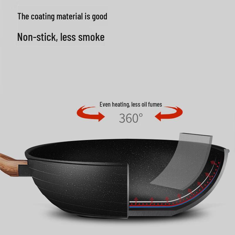 COOKER KING 30cm Maifan Stone Non-stick Wok