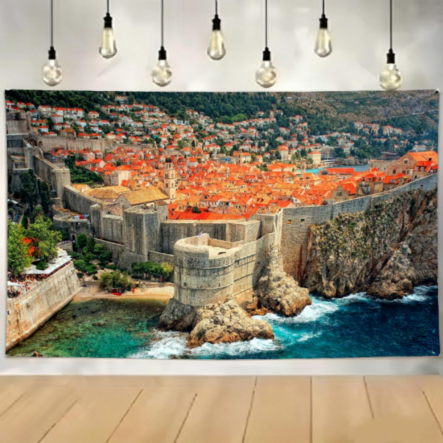 

Kings Landing Landscape Pattern Tapestry Student Dorm Bedroom Decor Home Tapestry High Quality Fabric Multi Size Flat Print 74x94cm(29x37in)