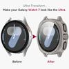 Glass+Case for Samsung Galaxy Watch 7 44/40mm Turning into Ultra 47mm Upgrade All-Around Protective Protector Cover Bumper