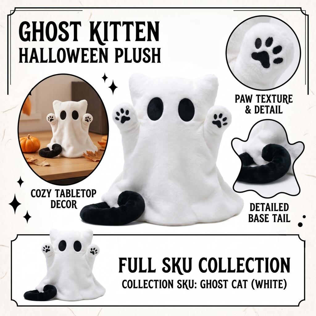 Halloween Plush Doll Cute Stuffed Toy for House Decor, Party and