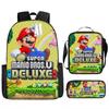New Super Mario Trend Backpack Retro Mario Schoolbag 3-Piece Set with Pencil Case