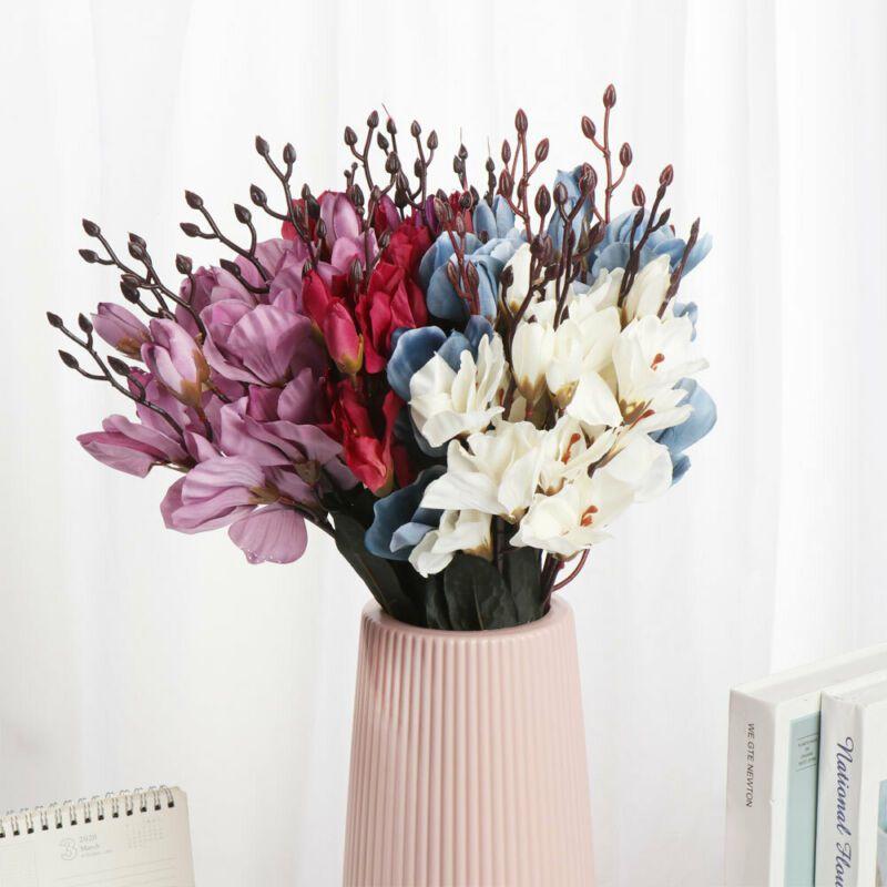 Beautifully Crafted Faux Magnolia Silk Floral Bouquet For Home And Party Decor