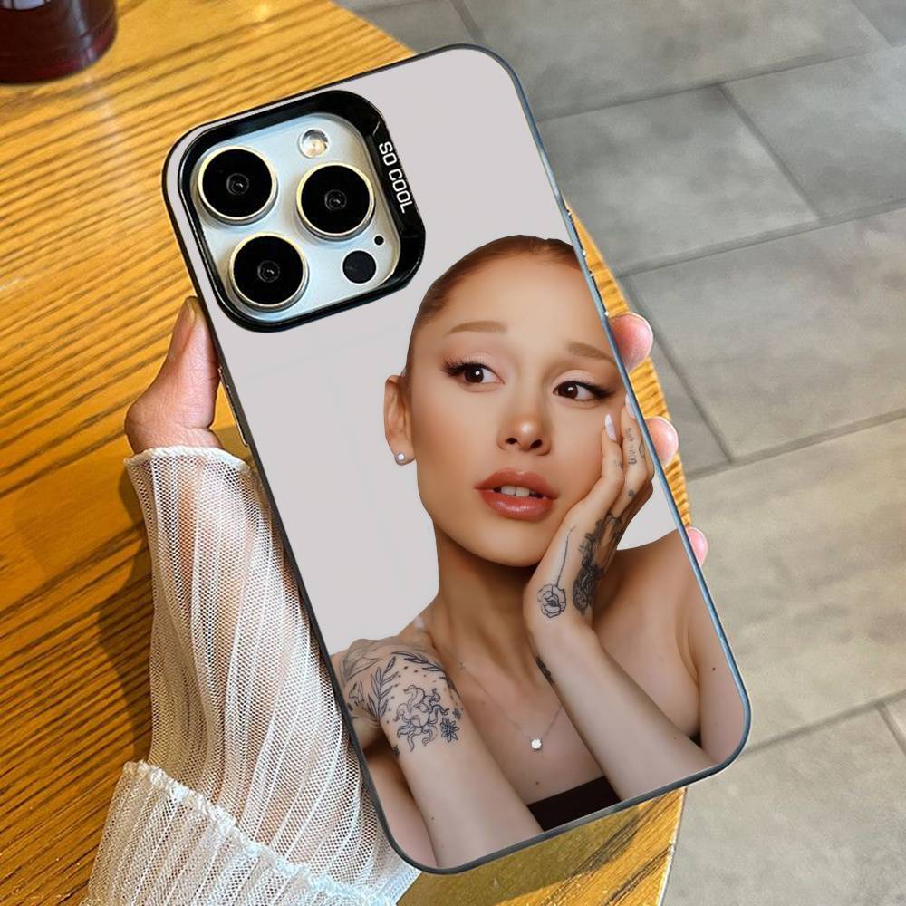 Ari-AG4 A-Ariana Fans Phone Case For iPhone 16 17 15 14 12 13 Pro Max Black Candy Matte Shockproof Cover
