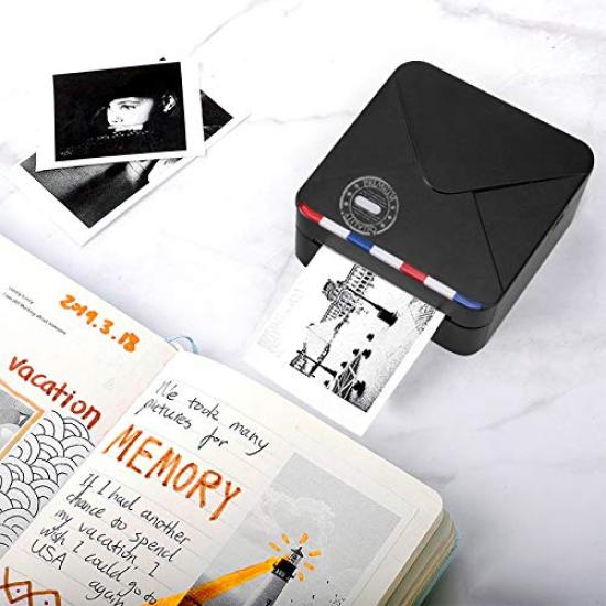 Phomemo M02S Mobile Smartphone Mini Thermal Label Writer Animation Image Generation 300DPI Black and White Photo Memo Thermal Portable Label Compact