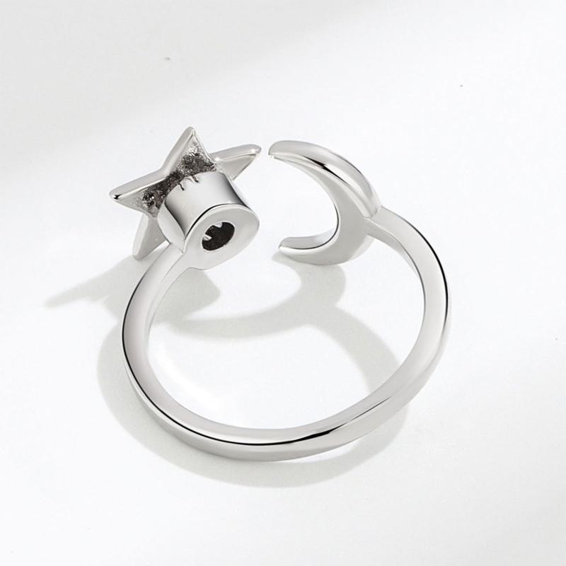 Gold Silver Ring Anti Anxiety Fidget Ring Anxiety Ring Star Moon Spinning Stress Relief Ring Spinner Meditation Ring