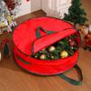 Christmas Round Storage Bag Large Capacity Zipper Closure Dustproof Multi Purpose Organizer Pouch For Gift Wrapping Travel Home Organization