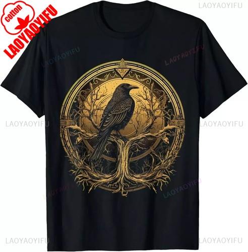 Odins Ravens Hugin Munin Viking Tee Norse Mythology Unisex Streetwear Y2k Vintage Ragnark Festival Gift Tshirt 2025