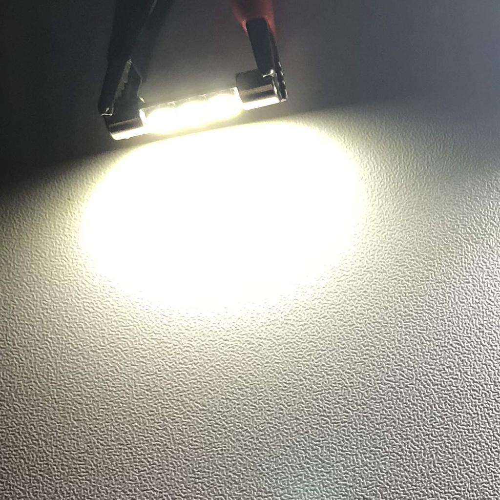 NAKOBO T6.3x30 LED Vanity Lamp (28-30 Universal) for Car 3 Row 5050SMD White 2 Pack