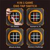 4in1 Tic Tac Toe Electronic Handheld Personal Challenge Game Console, Party Puzzle Interactive Game Toy Christmas Birthday Gifts