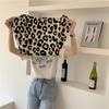 Fashionable Beige Leopard Print Canvas Tote Bag - Large Capacity Shoulder Handbag for Female Students