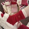 Wool Socks Striped Red Socks Thickening Warm Cashmere Accessories New Year'S Stack Socks
