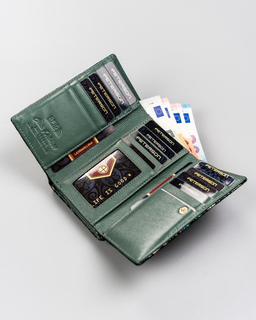 Women's Leather Wallet PTN 42108-MD GREEN
