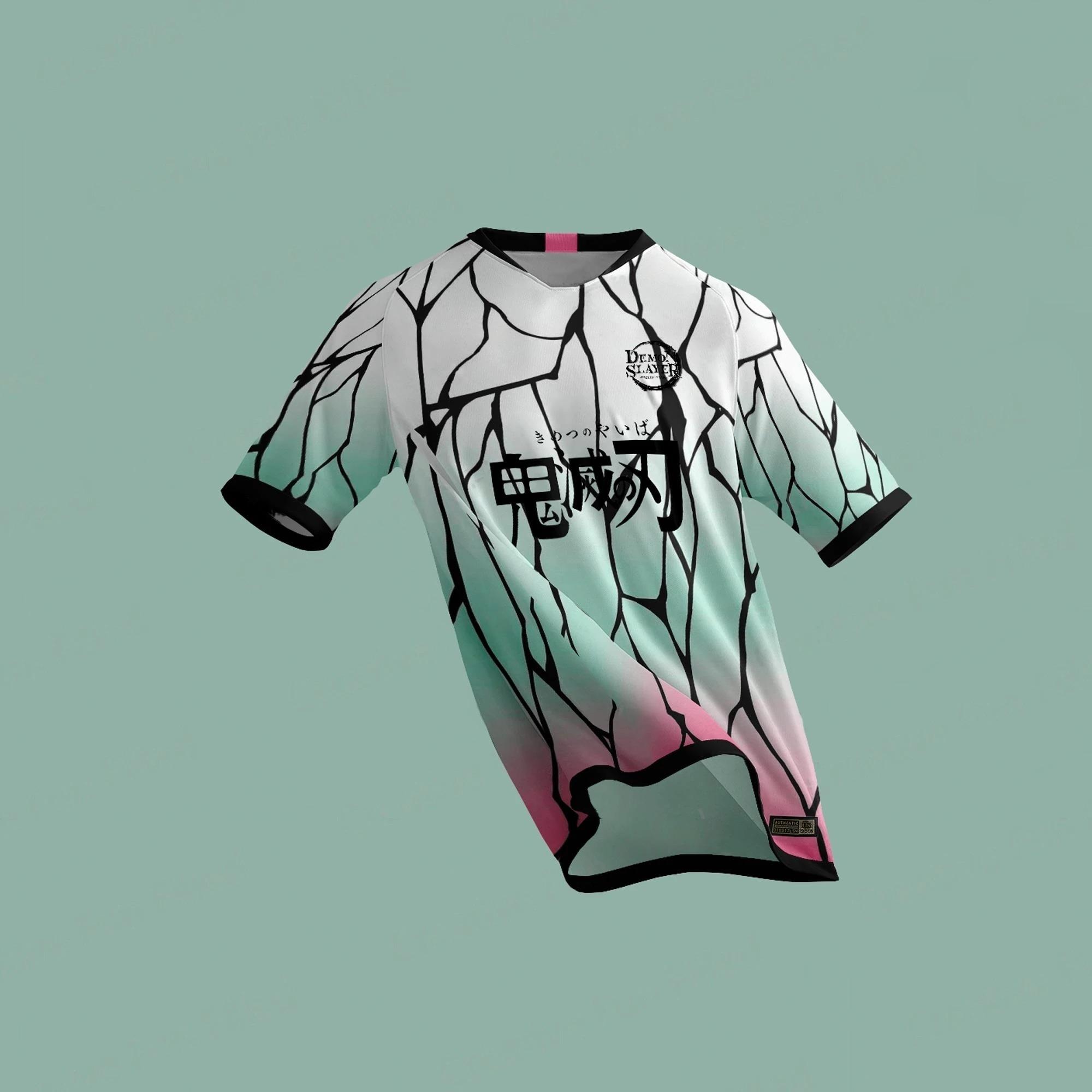 Nueva Llegada Summer Japan Demon Slayer T-shirt Cartoon for Kids Stretch Summer T-shirt 3D Printed Quick-drying Breathable Jersey 4XL
