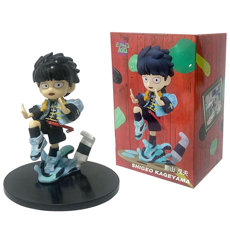 Mob Psycho Anime Figures Gk Reigen Arataka Edition Kawaii Sitting Palm Series Model Doll Desktop Ornaments Collectible Toy Q 100 Kid Friendly