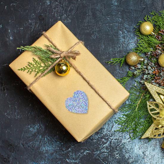 500 Pcs Self-Adhesive Label Stickers Waterproof Removable Heart/Star/Round/Pet Paw Shaped Stickers Roll for Laptops Water Bottles Scrapbooking Crafts