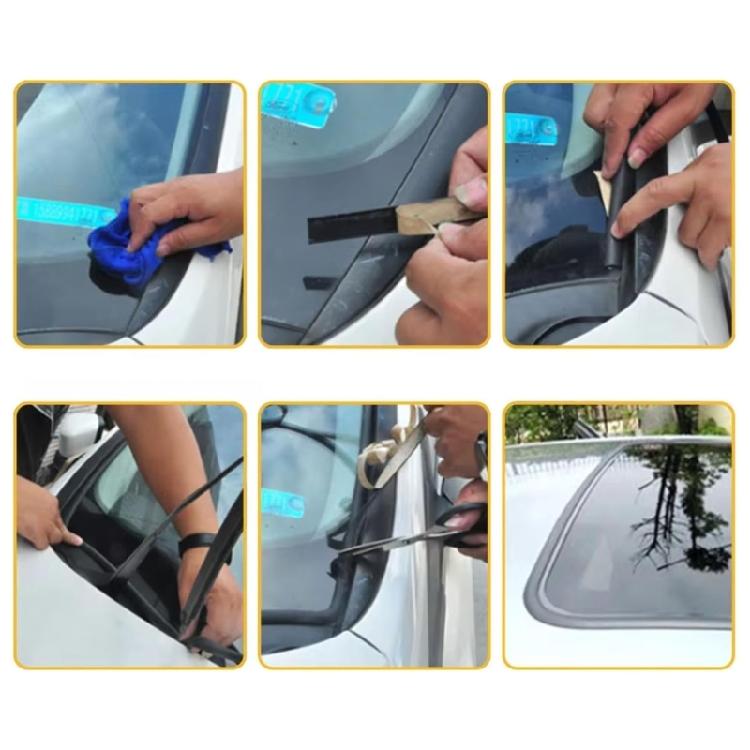 Easy Installation Car Sunroof Glass Weatherstrip Rubber Seal Replacement Glass Sealing Strips Auto Accessories