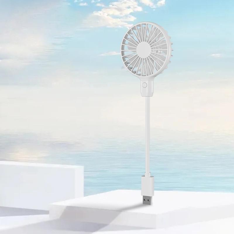 USB Tischventilator Verstellbarer Biegsamer Hals Design 1 Geschwindigkeit Leiser Motor für Zuhause Büro Außenbereich 5V Eingang