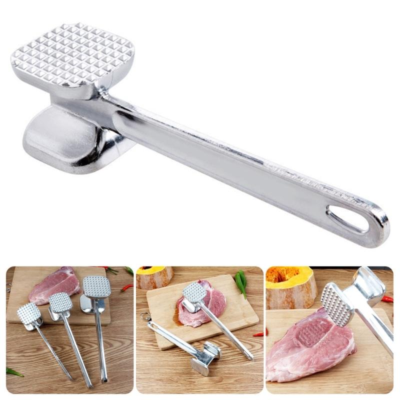 Aluminium Meat Mallets Hammer Tenderizer Textured Grip Meat Mallets Tenderizer Chicken Pounder Large Hammer Kitchen Tool