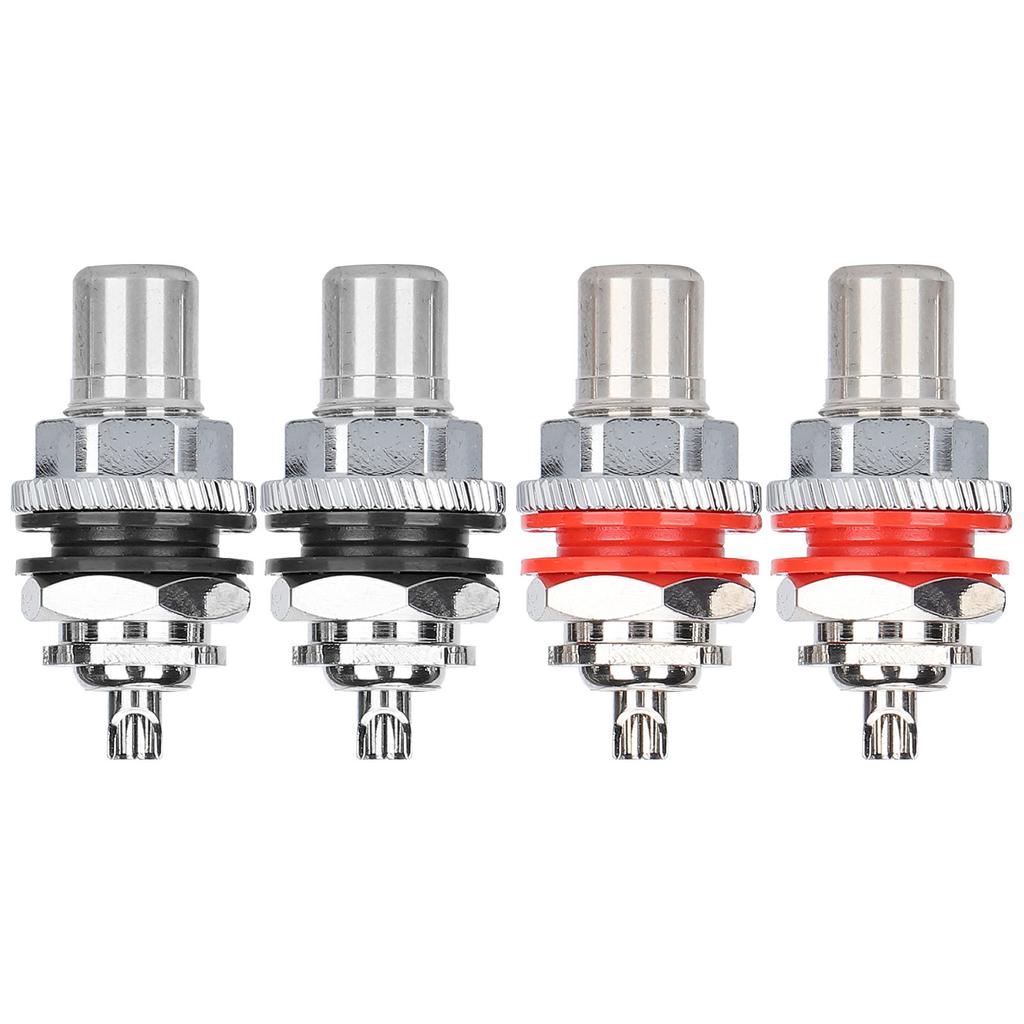 Monoso C401R 4Pcs RCA Socket Terminal Pure Copper Rhodium Plated Signal Terminal