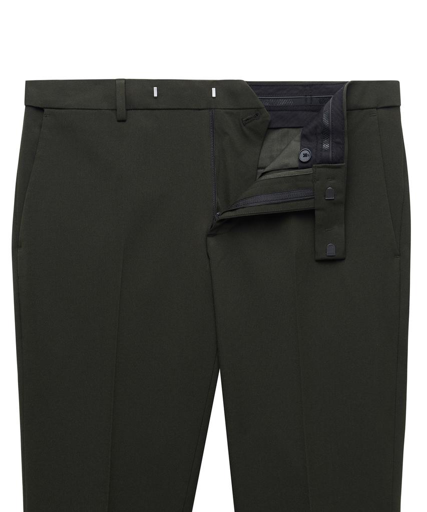 MUSINSA STANDARD Tapered Hidden Elastic Waist Length Slacks [Khaki]
