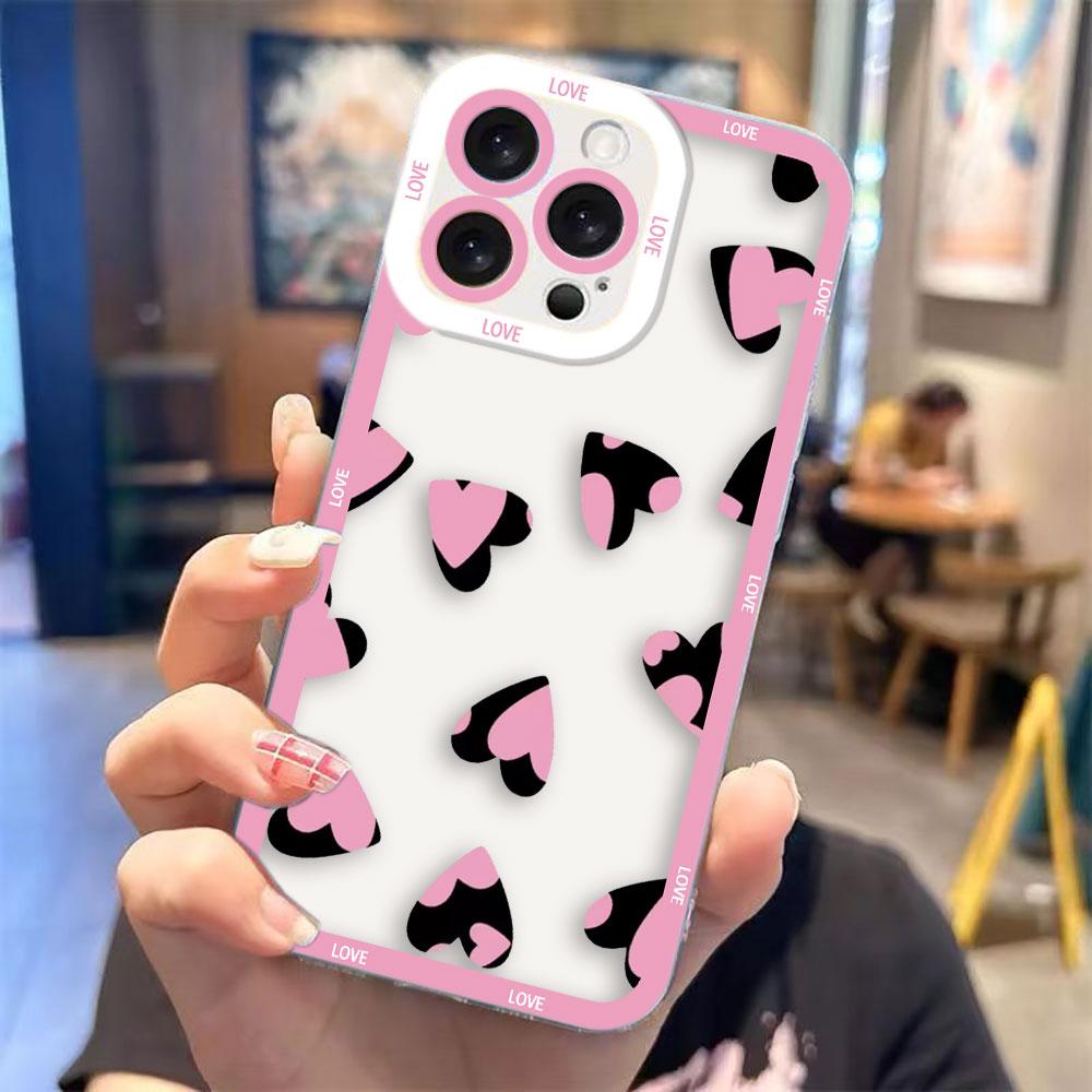 

Lovely Love Heart Clear Phone Case For OPPO A6X A5 A3 A3X A5X A98 A94 A79 A78 A74 A73 A60 A58 A57 A55 A54 A53 A17 A9 Case Funda OPPO A60