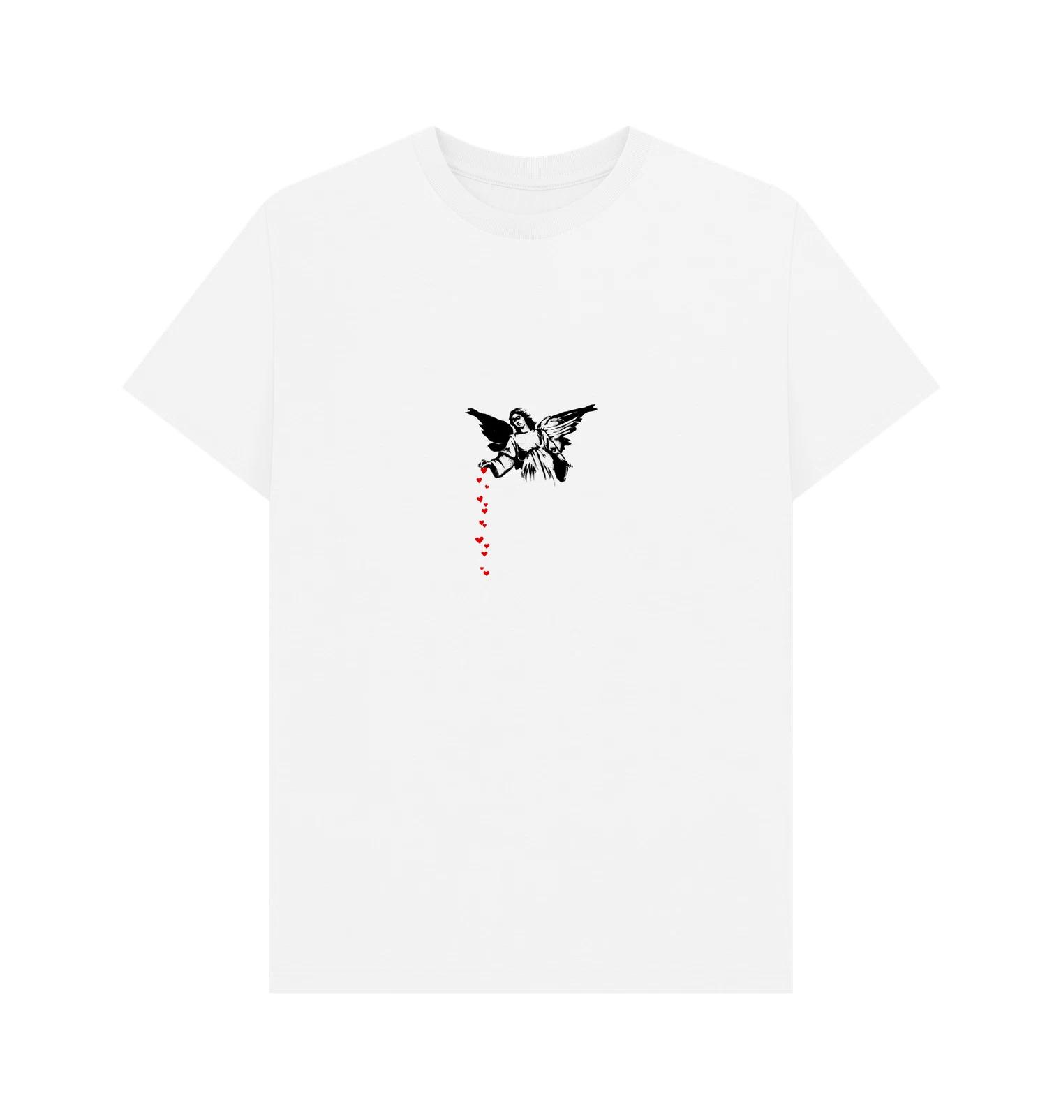 PREMIUM OFFICIAL APOH Banksy Angel Hearts White T-Shirt 2XL