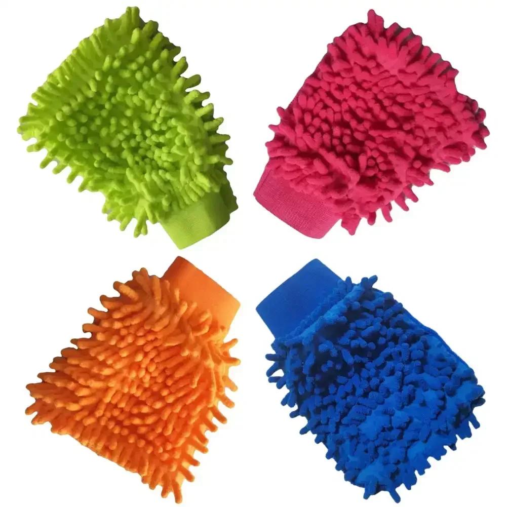 Car Wash Special Gloves Double-sided Coral Insect Car Cleaning Gloves Plush Bear Paw Car Cleaning Tools Chenille Supplies