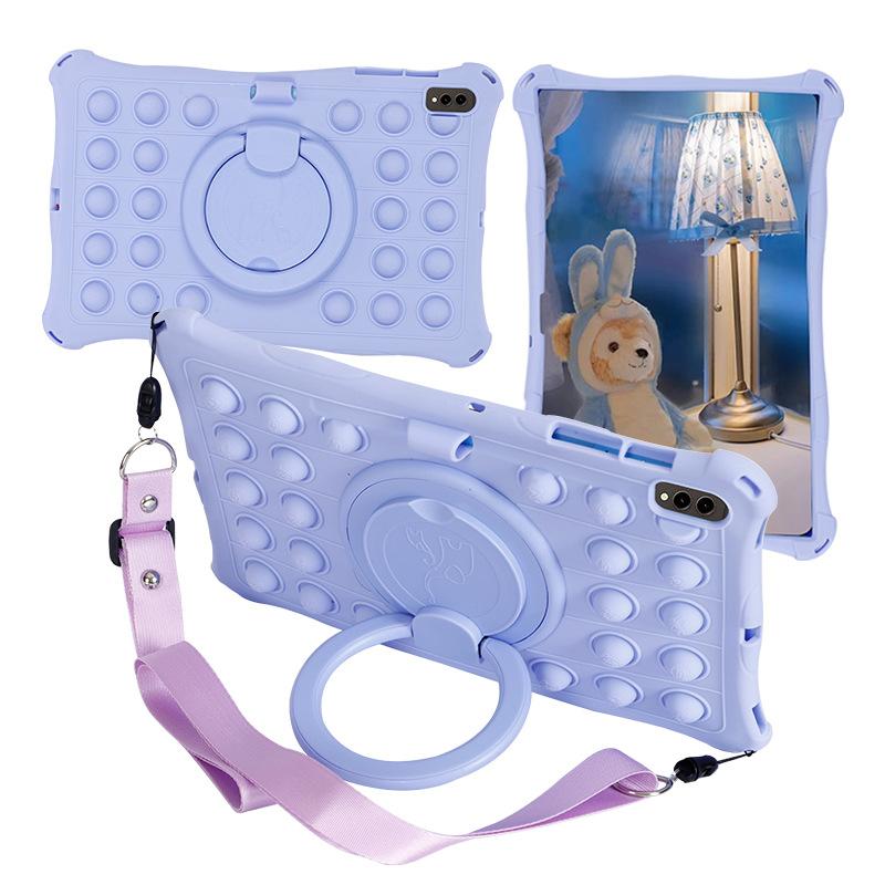Pro Huawei honor Pad 8 Pouzdro HEY-W09 12" 2022 Měkké Bublinkové Silikonové Dětské Stojánkové Pouzdro Pro Honor Pad 8 12 palců Pouzdro Ramenní Popruh