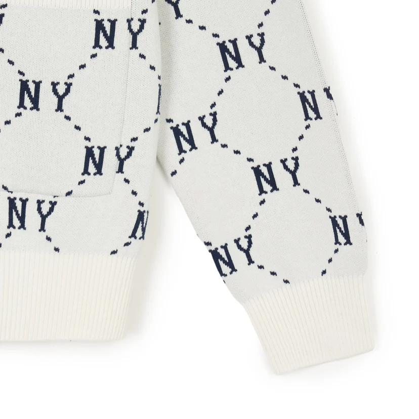 New MLB Knitwear Unisex Cream 3AKCM0241-50CRS