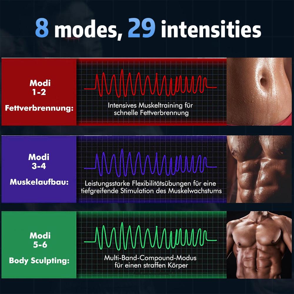 Smart EMS Muscle Stimulator Electric Fitness Abdominal Trainer ABS Neck Arm Leg Stickers Body Massager Fitness Slimming Shaping