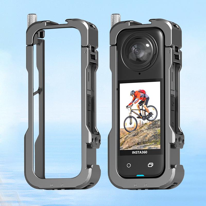 For Insta360 X4 Accessories Aluminum Alloy Expansion Bracket With Metal Frame Metal Rabbit Cage Protective Frame Accessories