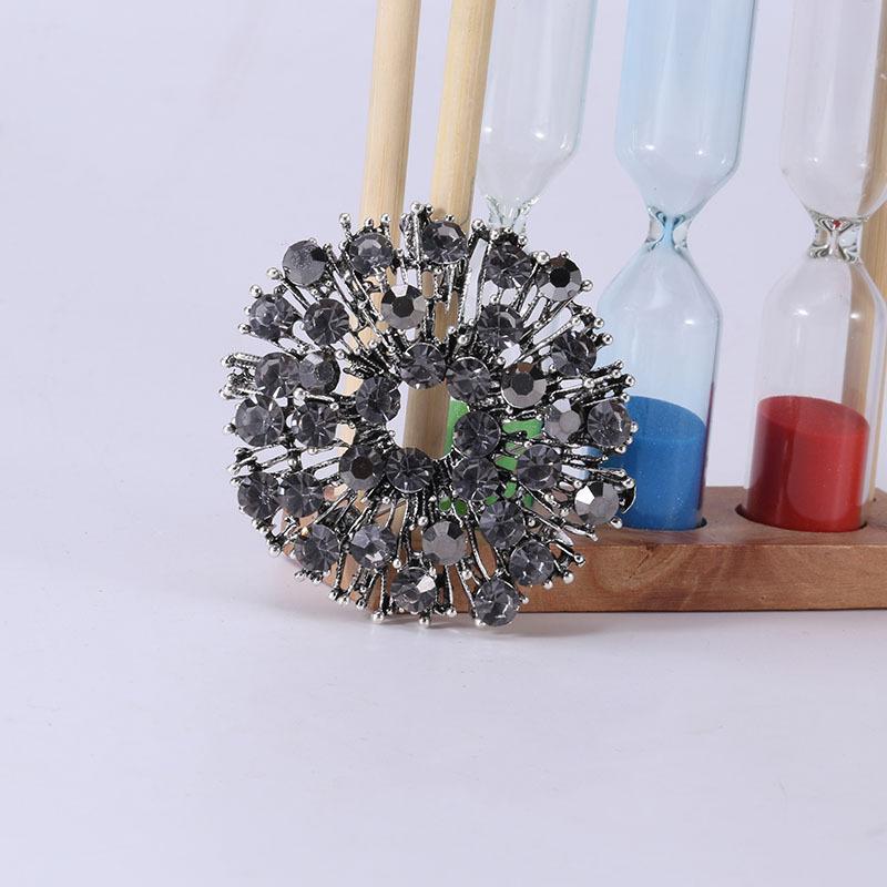 Retro Stil Legering Droppande Olja, Färgstark Diamant Brosch, Mångsidig Akryl Klädsel Korsage Stor Nål