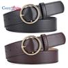 Round buckle PU leather belt women's jeans all-match decorative belt