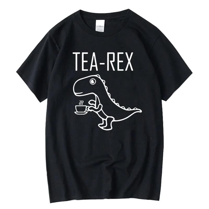 

Spring Summer Casual Unisexs TShirt Cool and Fun Dinosaur Print Crew Neck Design Versatile Unisexs TShirt Black and White S