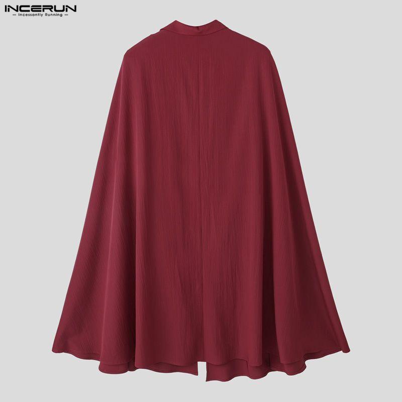 INCERUN Zweiteiliger Herren Reverskragen Langarm Umhang Blazer Lange Anzughose Outfits