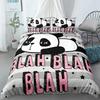 Panda Printed 2/3pcs Bedding Set Bamboo Duvet Cover for Adult Child Bedclothes and Pillowcases Comforter Covers Bed Sets King