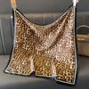 Luxury Women Silk Satin Hair Scarves Fashion Square Leopard Print Headscarf 70cm Professional Designer Scarf Headband